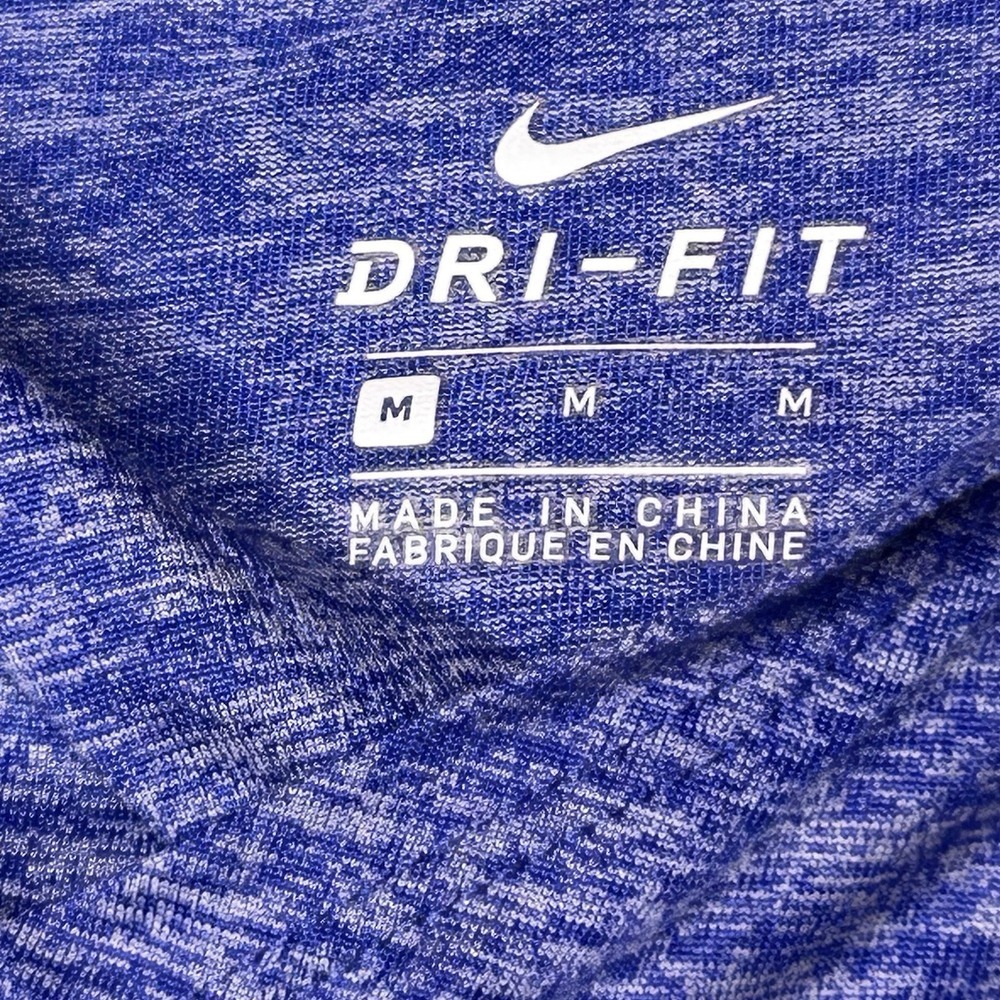 Nike Dri Fit Womens Medium Athletic Hoodie Heathered Purple Long Sleeve Shirt
